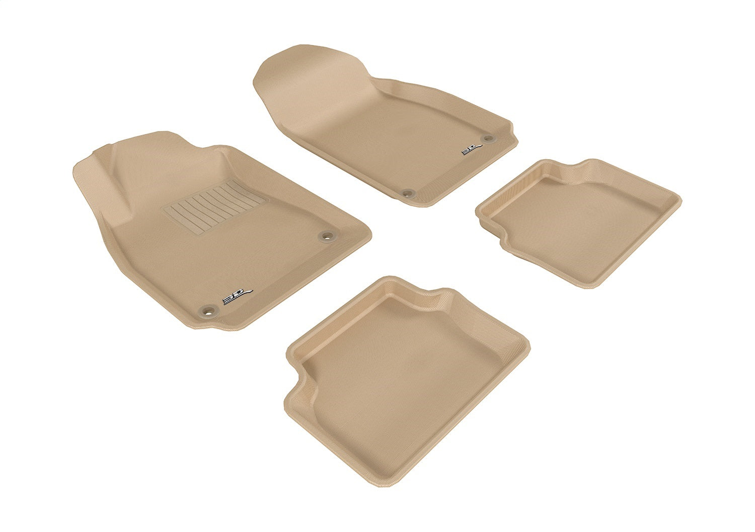 3D MAXpider L1SA00001502 KAGU Floor Mat; Tan; 4 pc.; Front and Rear; 3D MAXpider L1SA00001502