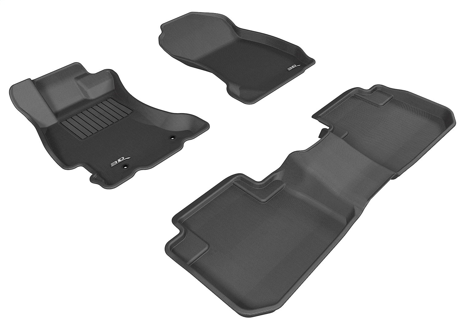 3D MAXpider L1SB00901509 KAGU Floor Mat; Black; 3 pc.; 2 pc. Front Row; 1 pc. 2nd Row; 3D MAXpider L1SB00901509