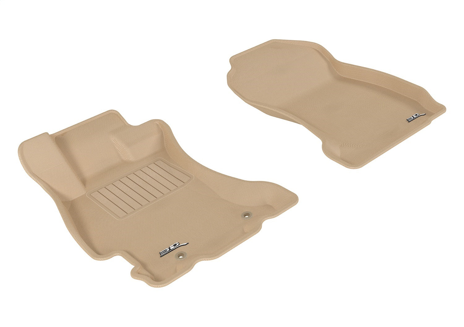 3D MAXpider L1SB00911502 KAGU Floor Mat; Tan; 2 pc.; Front; [Available While Supplies Last]; 3D MAXpider L1SB00911502