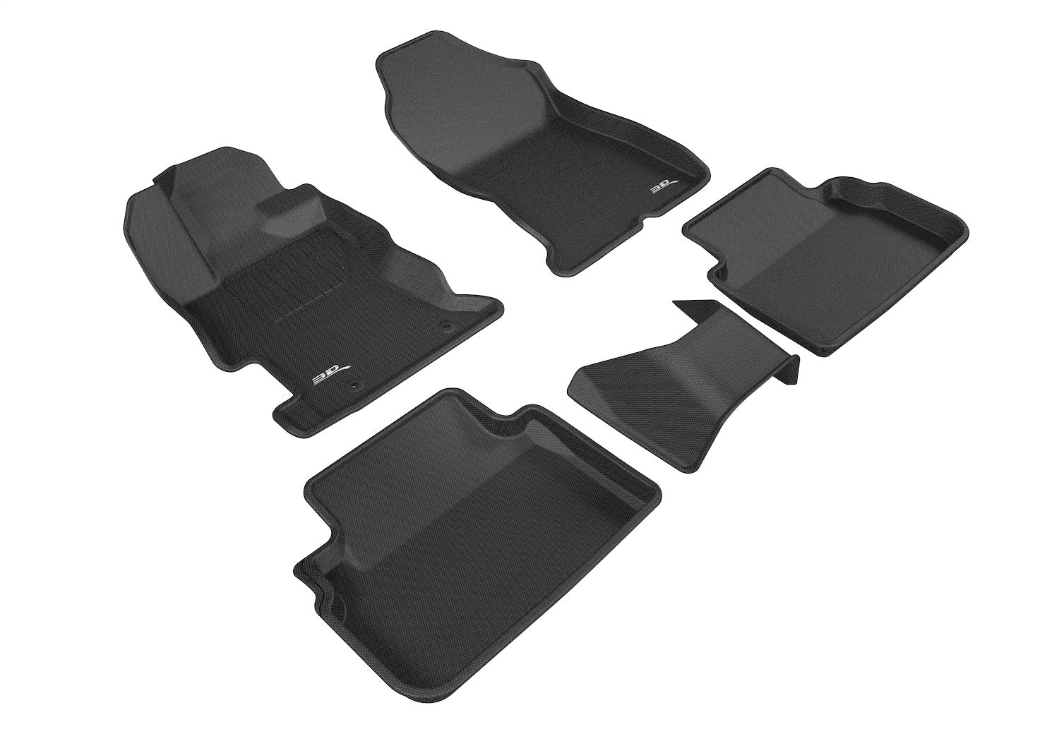 3D MAXpider L1SB02201509 KAGU Floor Mat; Black; 5 pc.; 2 pc. Front Row; 3 pc. 2nd Row; 3D MAXpider L1SB02201509