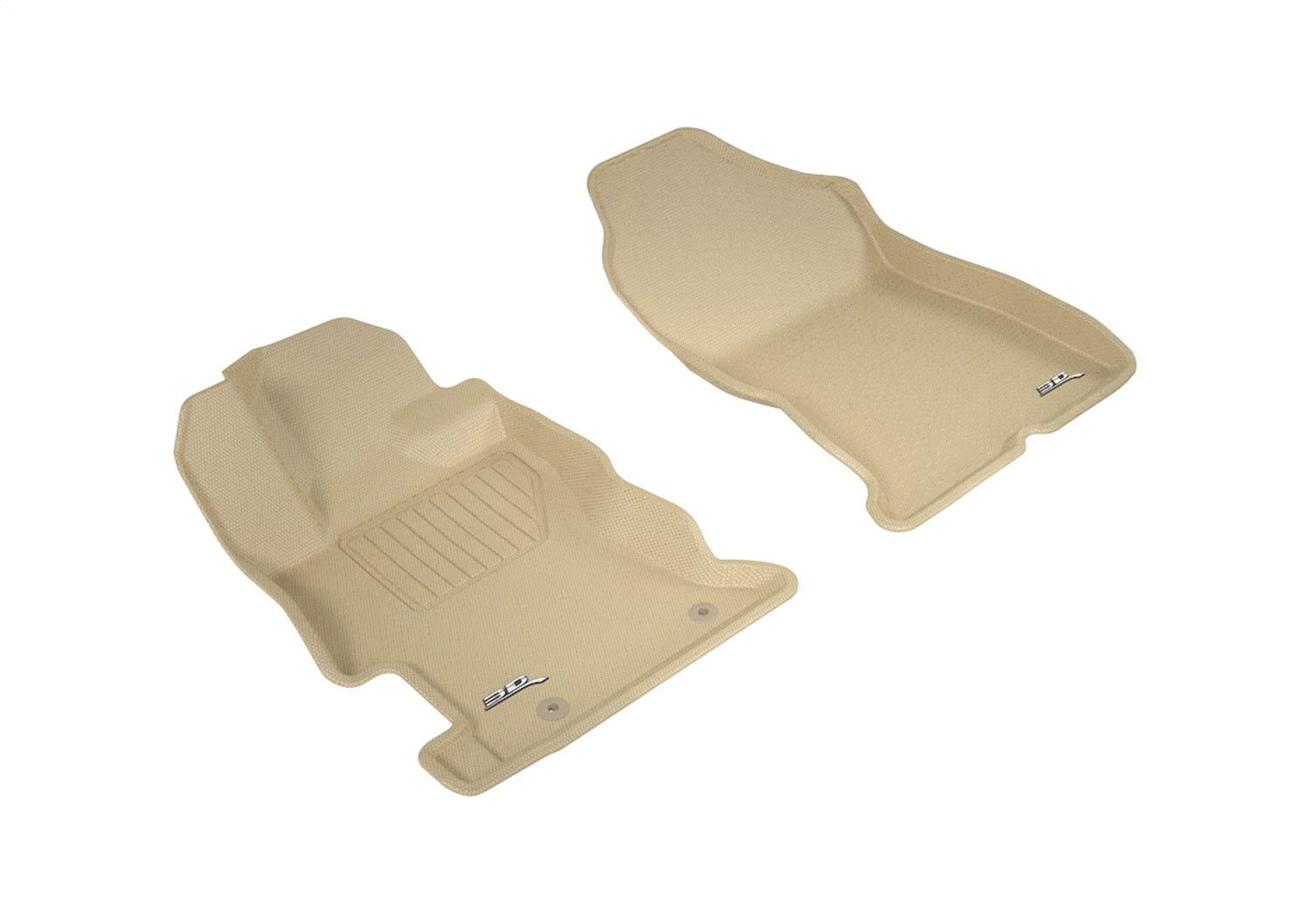 3D MAXpider L1SB02211502 KAGU Floor Mat; Tan; 2 pc.; Front; [Available While Supplies Last]; 3D MAXpider L1SB02211502