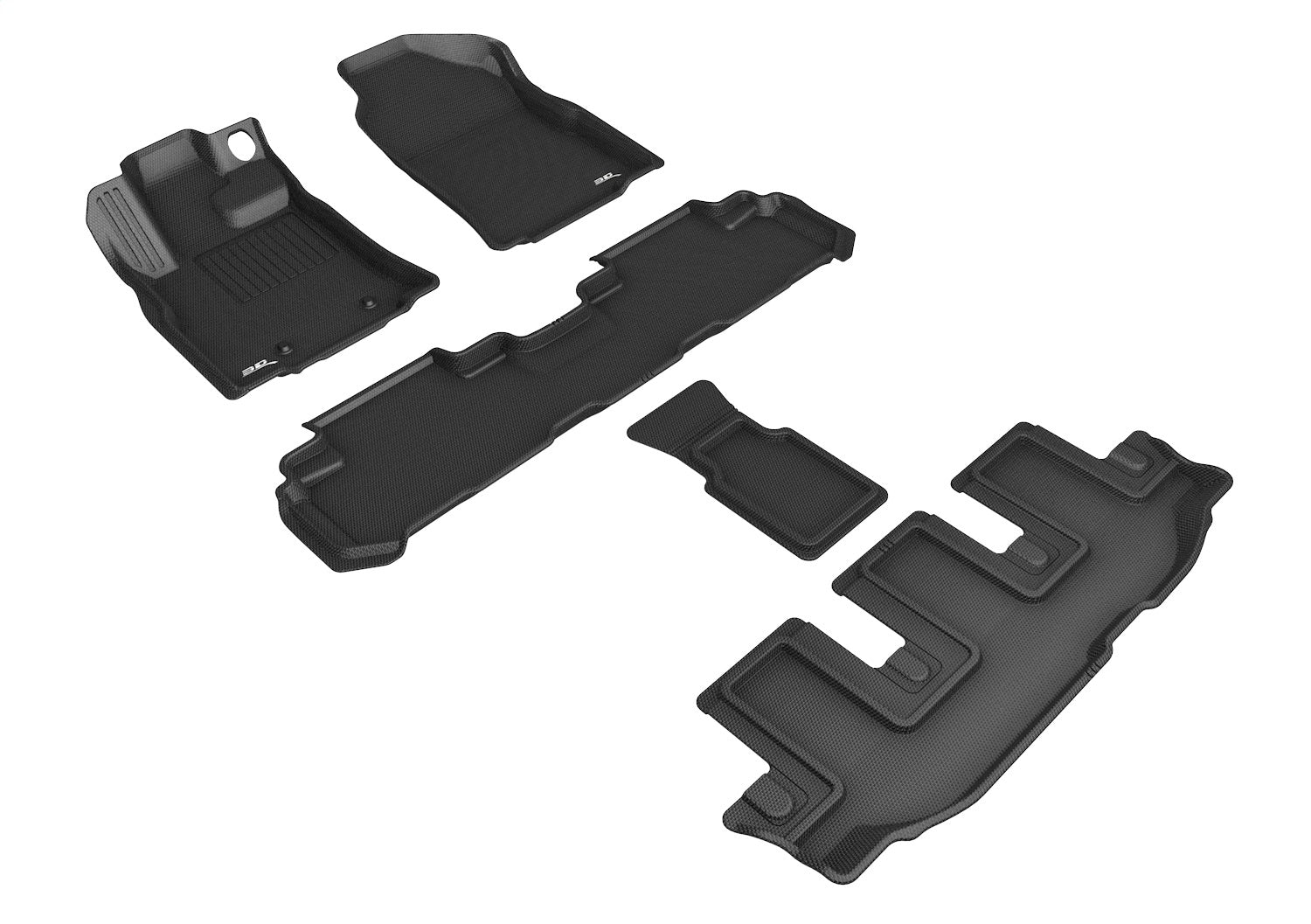 3D MAXpider L1SB02601509 KAGU Floor Mat; Black; Front Row; 2nd Row; 3rd Row; 3D MAXpider L1SB02601509