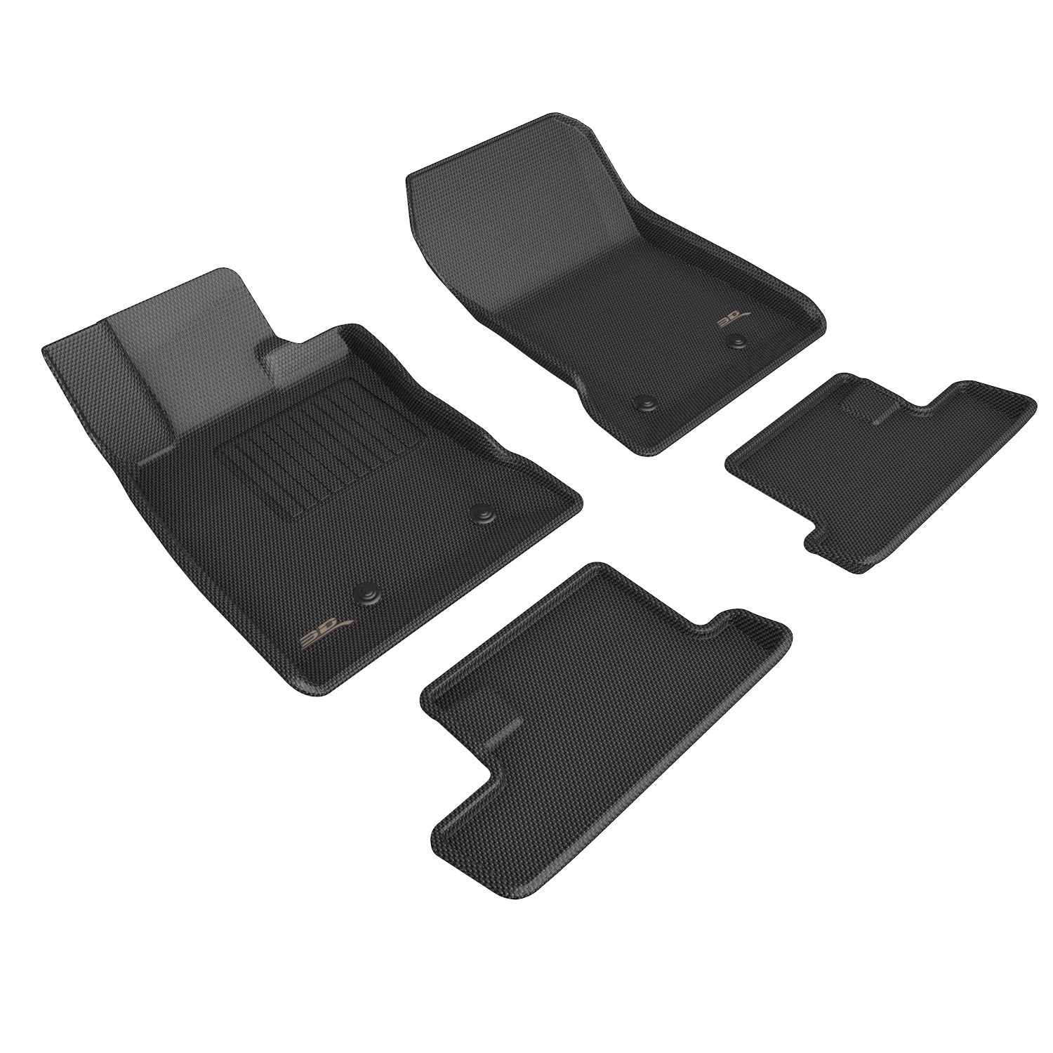 3D MAXpider L1SB03301509 KAGU Floor Mat; Black; 4 pc.; 2 pc. Front Row; 2 pc. 2nd Row; 3D MAXpider L1SB03301509