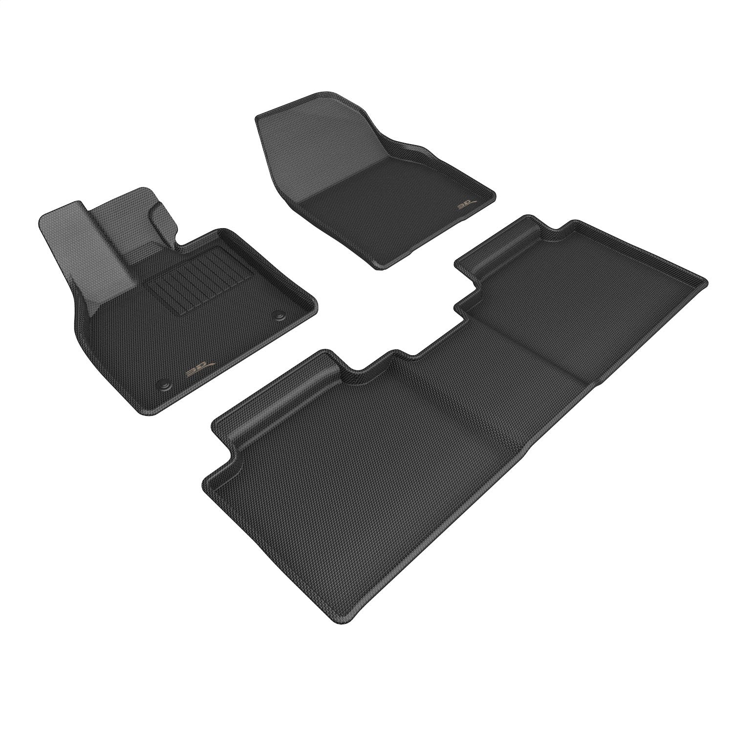 3D MAXpider L1SB03501509 KAGU Floor Mat; Black; 3 pc.; 2 pc. Front Row; 1 pc. 2nd Row; 3D MAXpider L1SB03501509