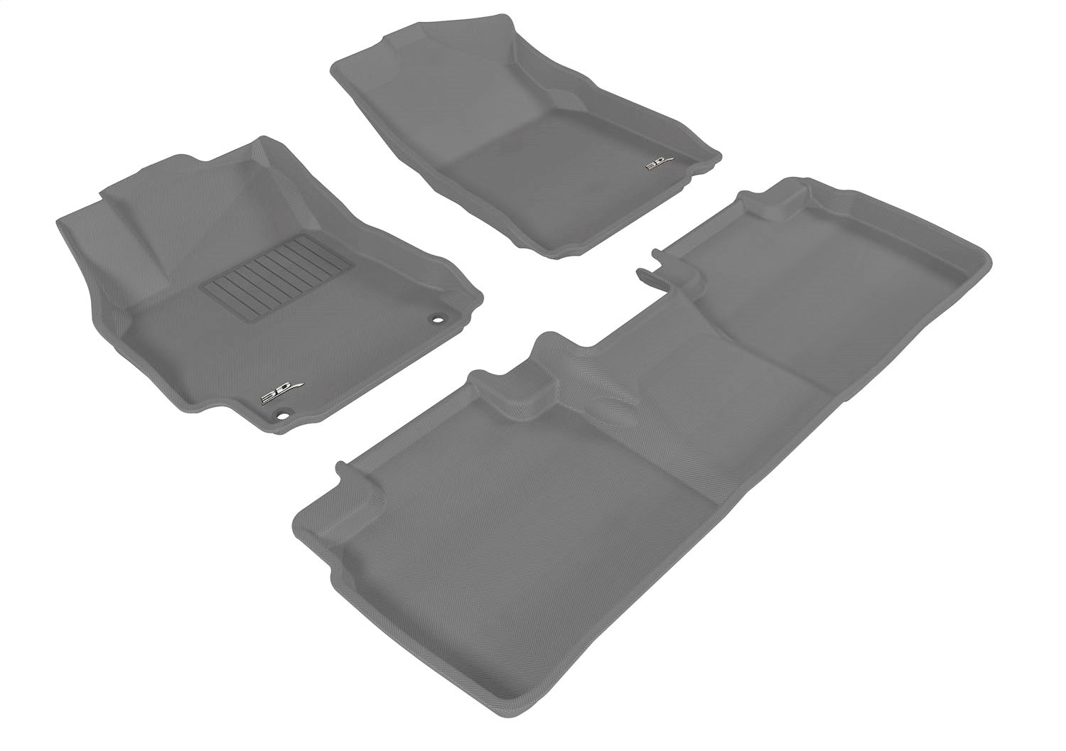 3D MAXpider L1TY08601501 KAGU Floor Mat; Gray; 3 pc.; 2 pc. Front Row; 1 pc. 2nd Row; 3D MAXpider L1TY08601501