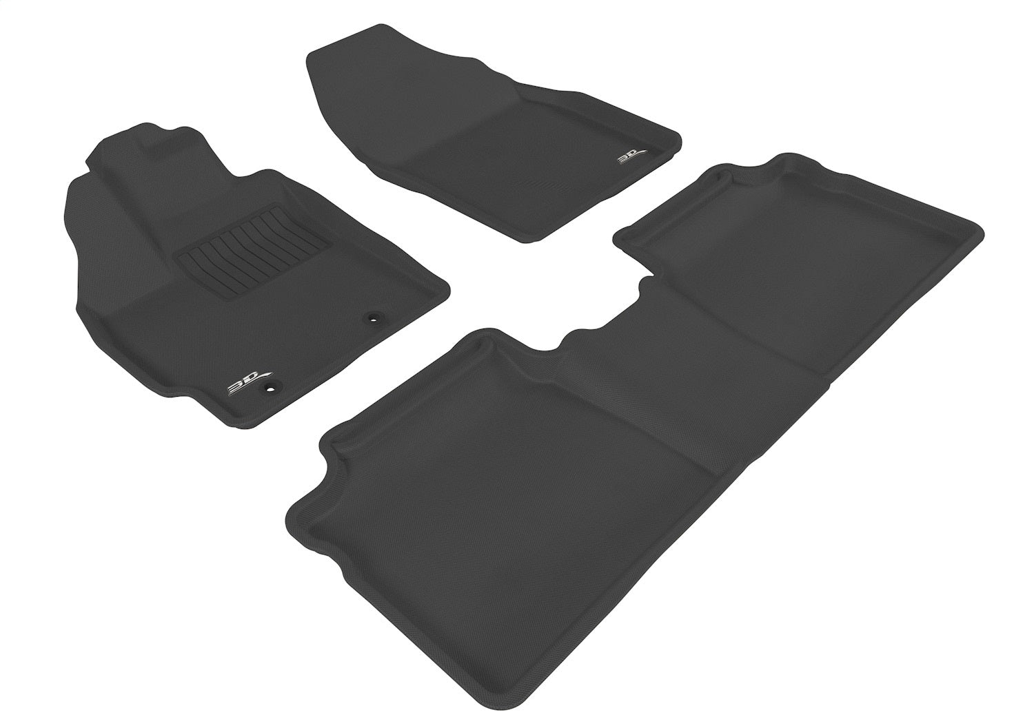 3D MAXpider L1TY09201509 KAGU Floor Mat; Black; 3 pc.; 2 pc. Front Row; 1 pc. 2nd Row; 3D MAXpider L1TY09201509