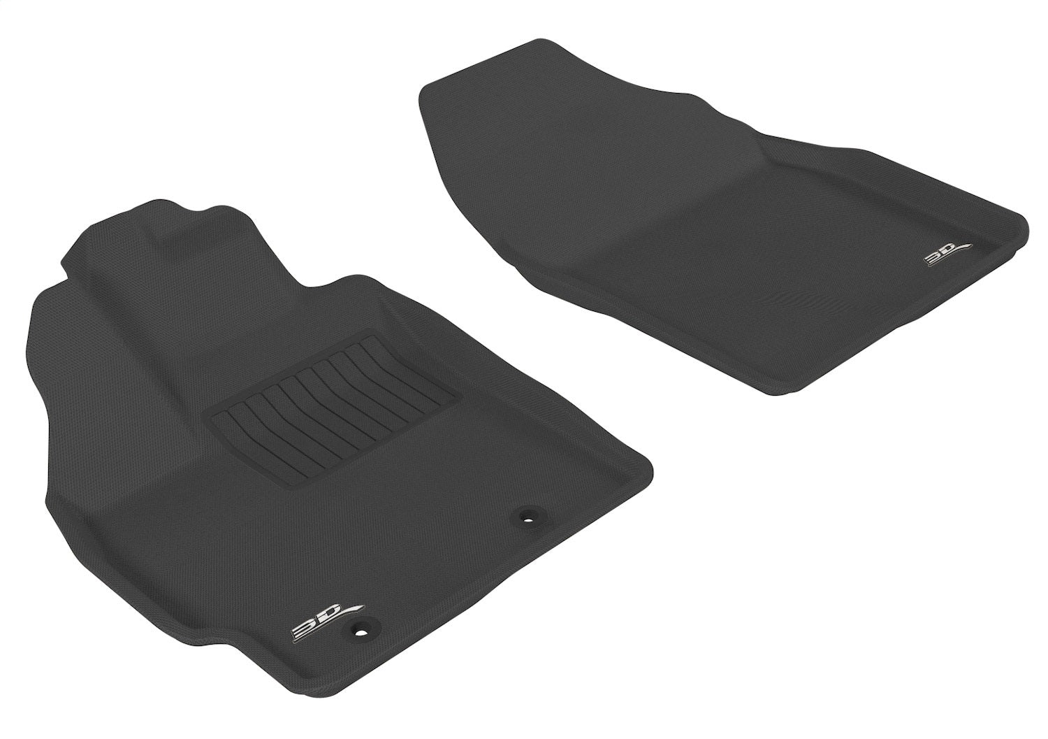 3D MAXpider L1TY09211509 KAGU Floor Mat; Black; 2 pc.; Front; 3D MAXpider L1TY09211509