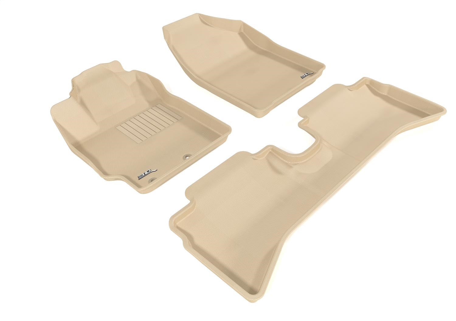 3D MAXpider L1TY09501502 KAGU Floor Mat; Tan; 3 pc.; 2 pc. Front Row; 1 pc. 2nd Row; 3D MAXpider L1TY09501502