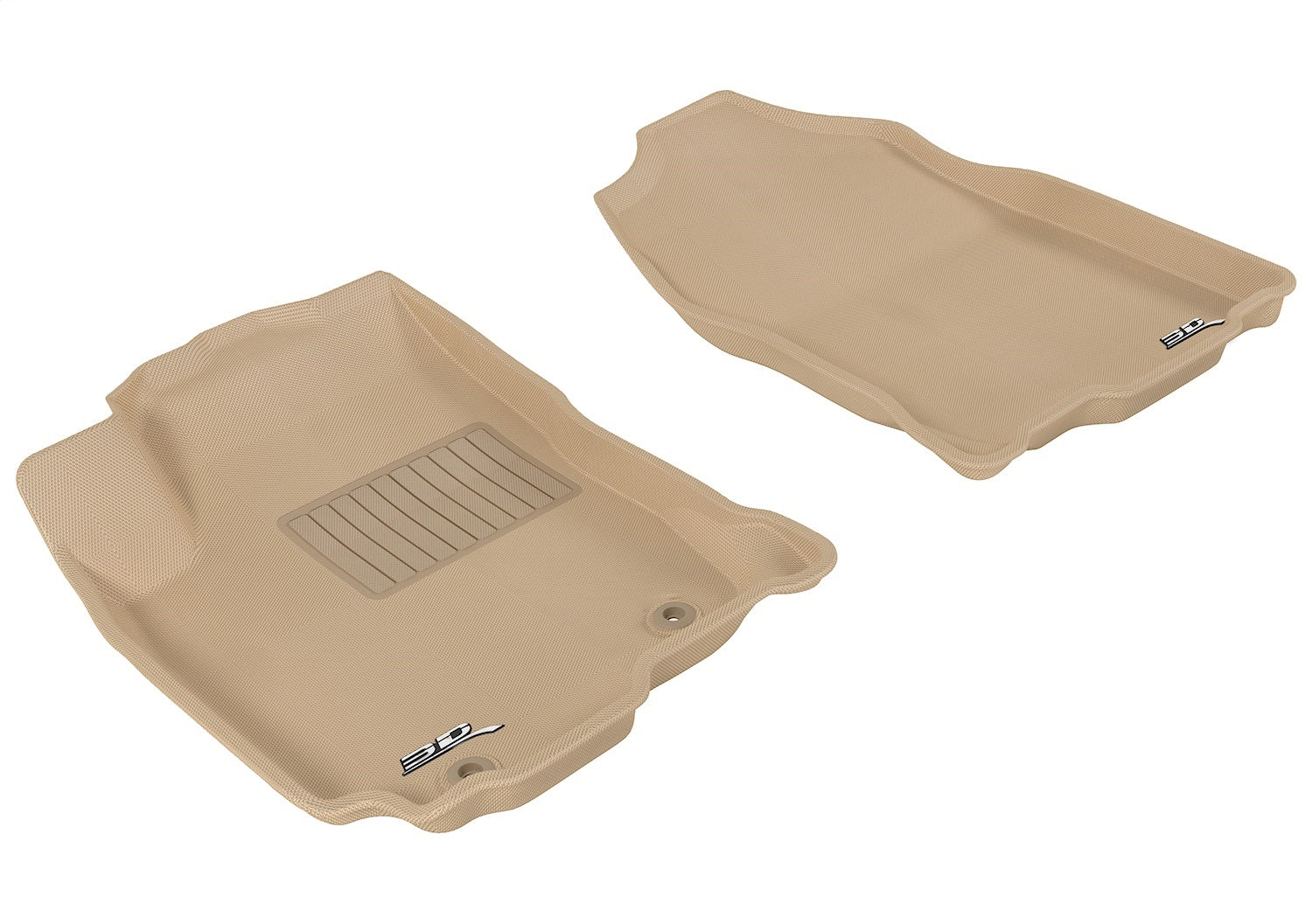3D MAXpider L1TY12711502 KAGU Floor Mat; Tan; 2 pc.; Front; 3D MAXpider L1TY12711502