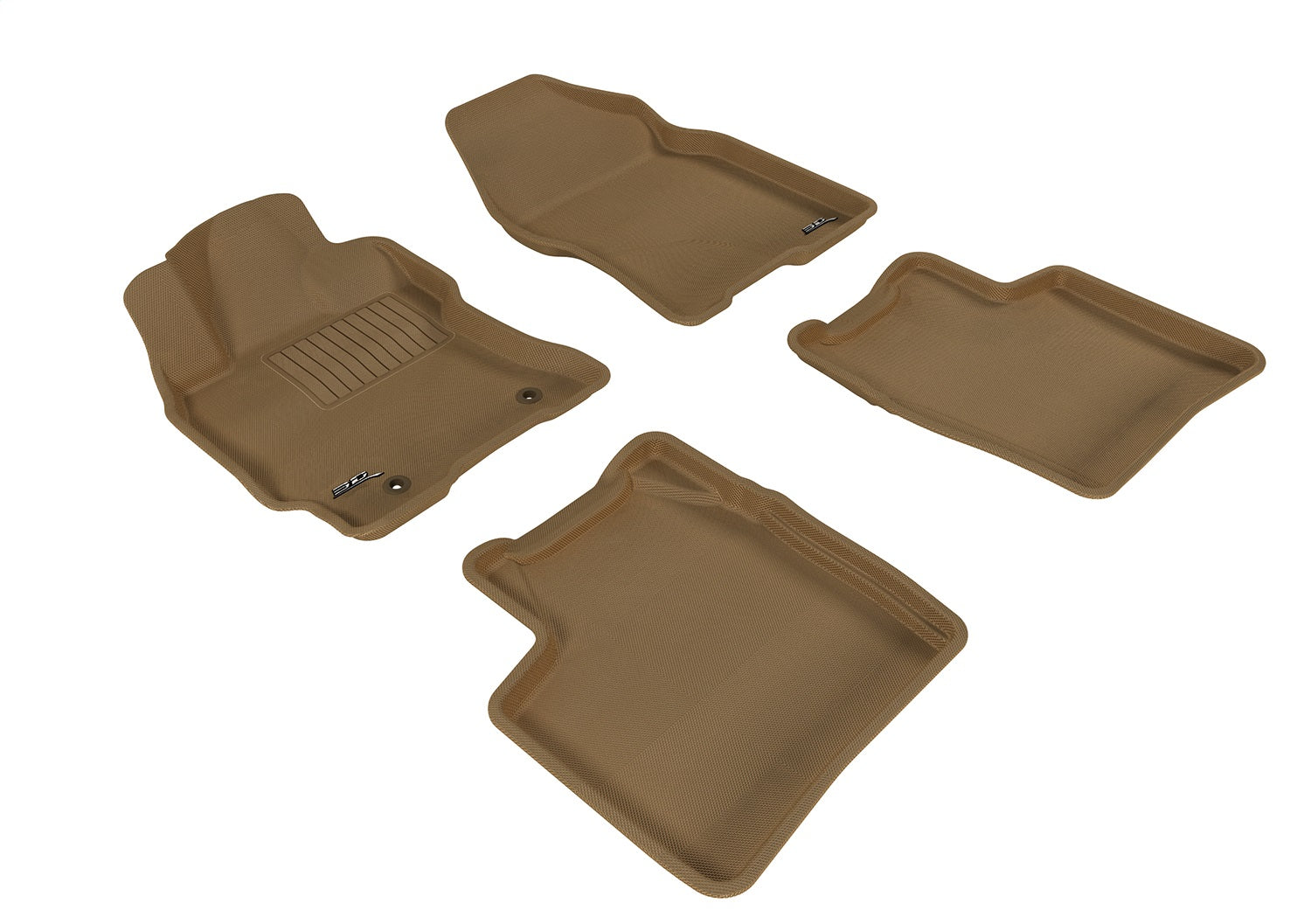 3D MAXpider L1TY14501502 KAGU Floor Mat; Tan; 4 pc.; Front and Rear; [Available While Supplies Last]; 3D MAXpider L1TY14501502