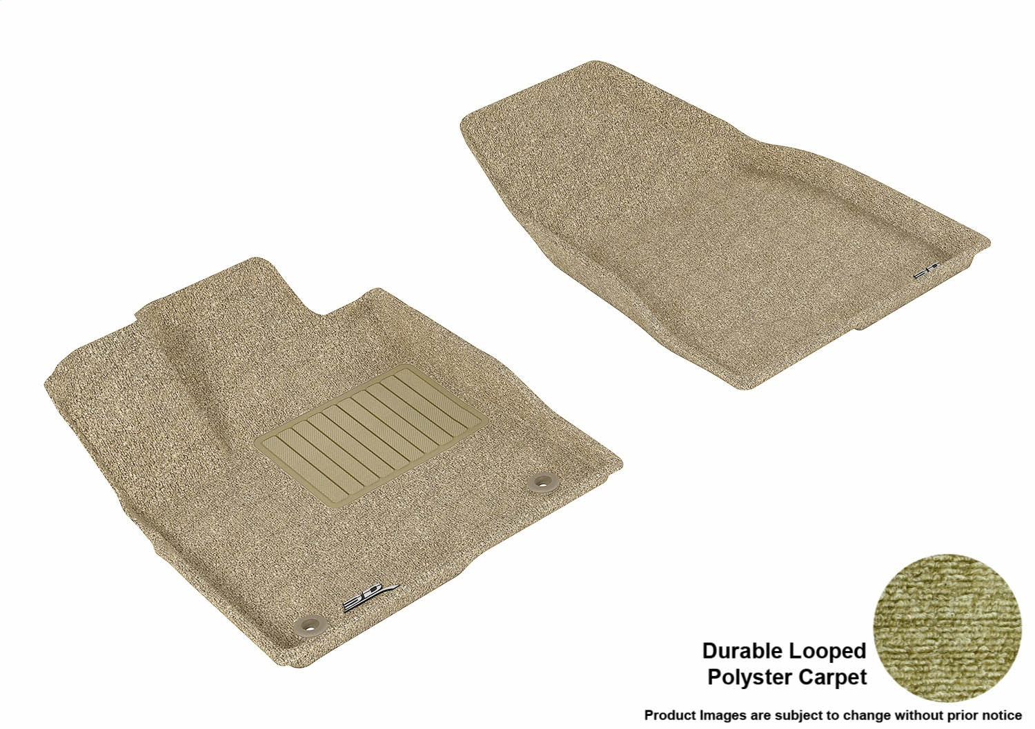 3D MAXpider L1TY16312202 CLASSIC Floor Mat; Tan; 2 pc.; Front; [Available While Supplies Last]; 3D MAXpider L1TY16312202