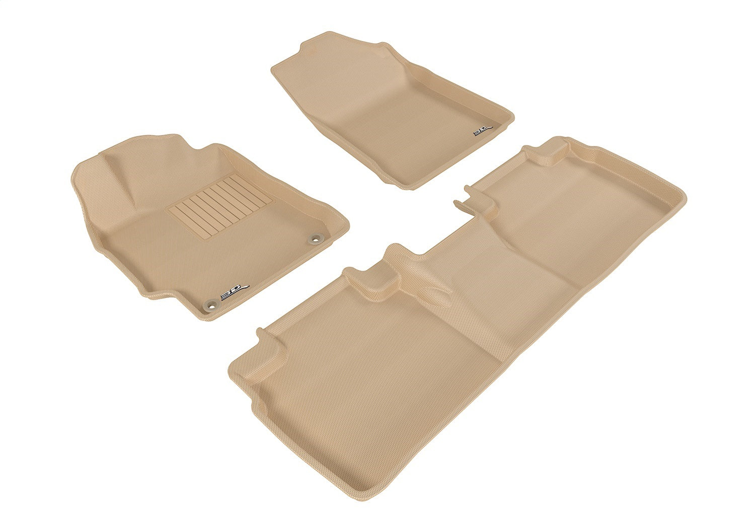 3D MAXpider L1TY17301502 KAGU Floor Mat; Tan; 4 pc.; Front and Rear; 3D MAXpider L1TY17301502