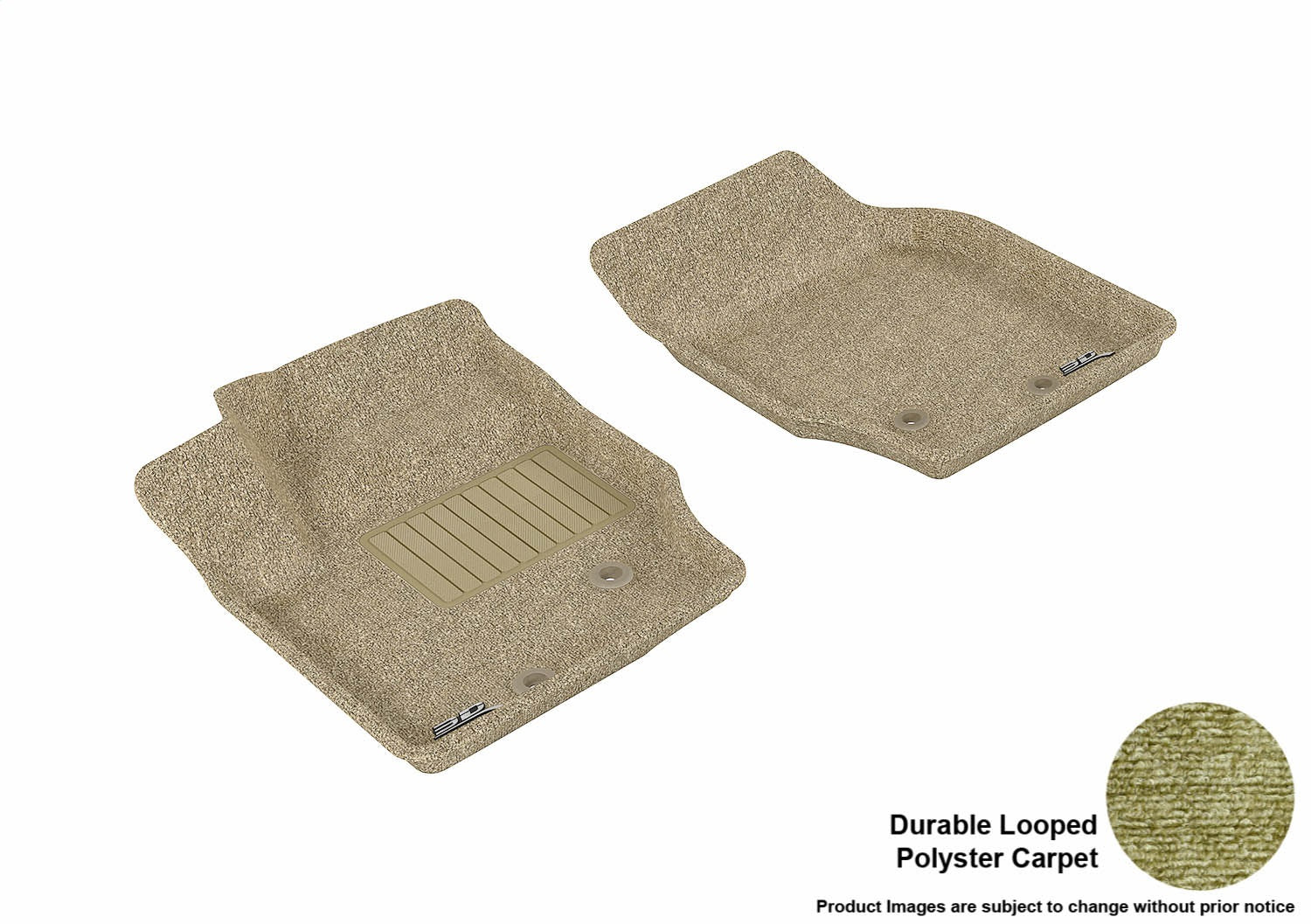 3D MAXpider L1VV00412202 CLASSIC Floor Mat; Tan; 2 pc.; Front; [Available While Supplies Last]; 3D MAXpider L1VV00412202