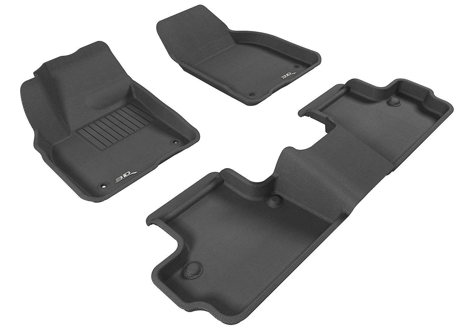 3D MAXpider L1VV00701509 KAGU Floor Mat; Black; 3 pc.; Front and Rear; 3D MAXpider L1VV00701509