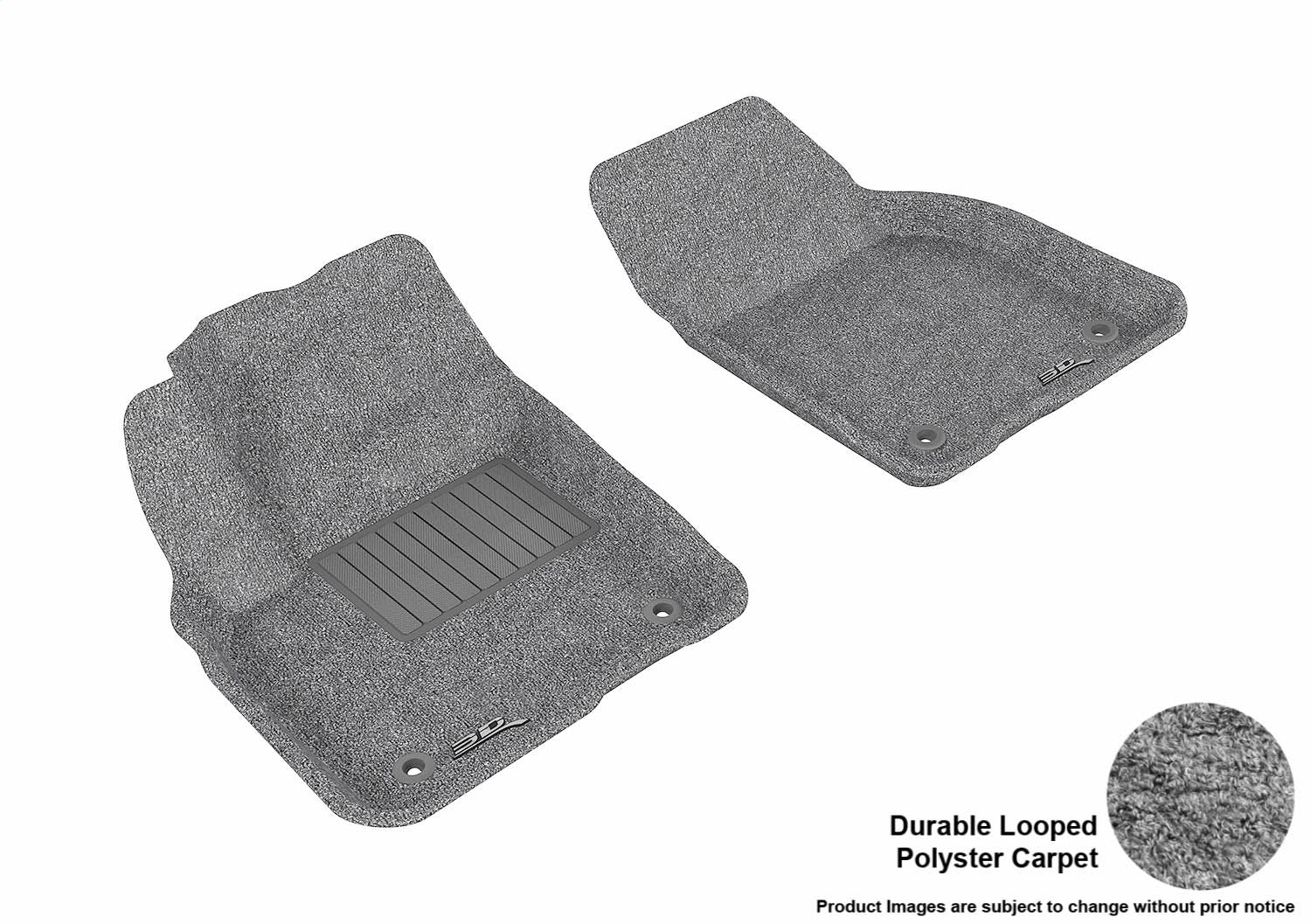 3D MAXpider L1VV00712201 CLASSIC Floor Mat; Gray; 2 pc.; Front; [Available While Supplies Last]; 3D MAXpider L1VV00712201