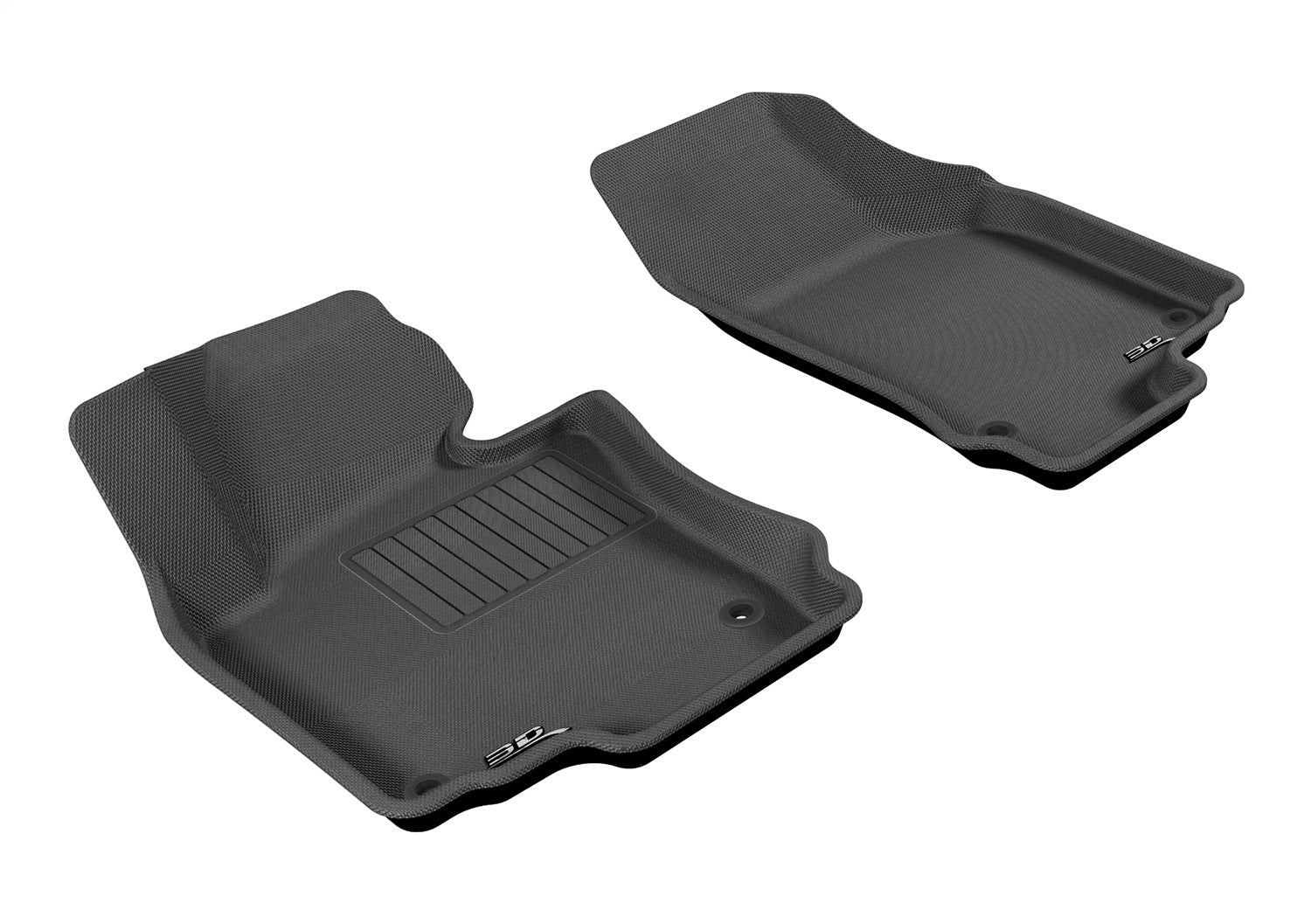 3D MAXpider L1VW00811501 KAGU Floor Mat; Gray; 2 pc.; Front; [Available While Supplies Last]; 3D MAXpider L1VW00811501