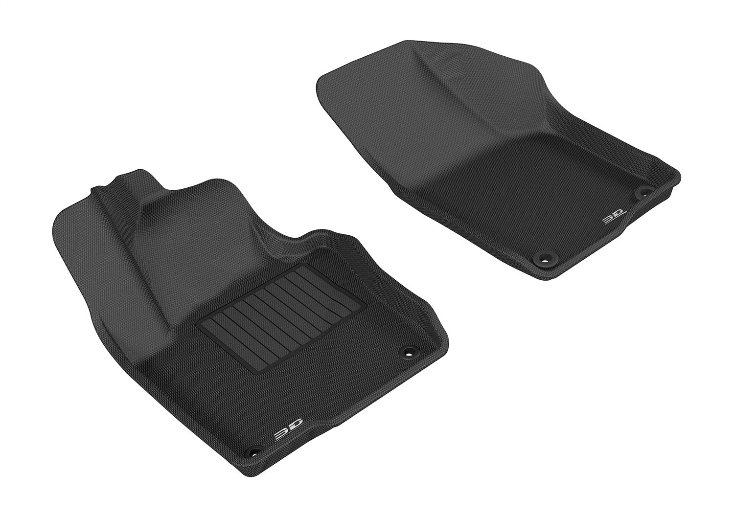 3D MAXpider L1VW05511509 KAGU Floor Mat; Black; 2 pc.; Front; 3D MAXpider L1VW05511509