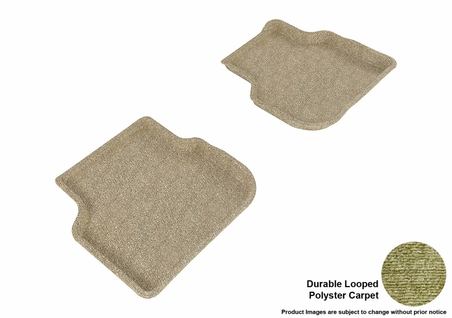 3D MAXpider L1VW05522202 CLASSIC Floor Mat; Tan; 2 pc.; Rear; [Available While Supplies Last]; 3D MAXpider L1VW05522202
