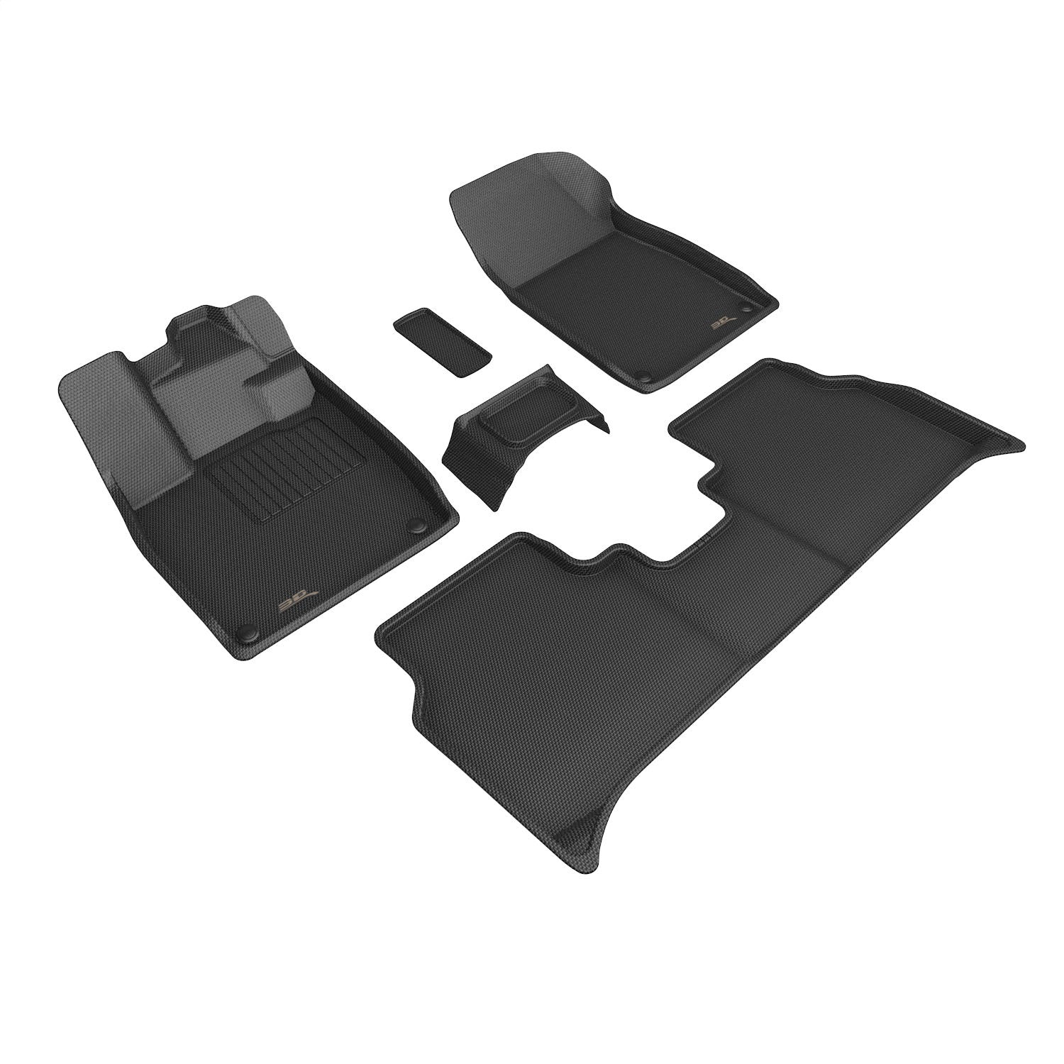 3D MAXpider L1VW11901509 KAGU Floor Mat; Black; 3 pc.; 2 pc. Front Row; 1 pc. 2nd Row; 3D MAXpider L1VW11901509