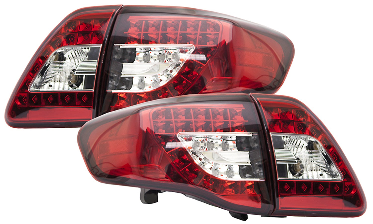 LED Tail Lamps; Ruby Red; IPCW LEDT-2033R2