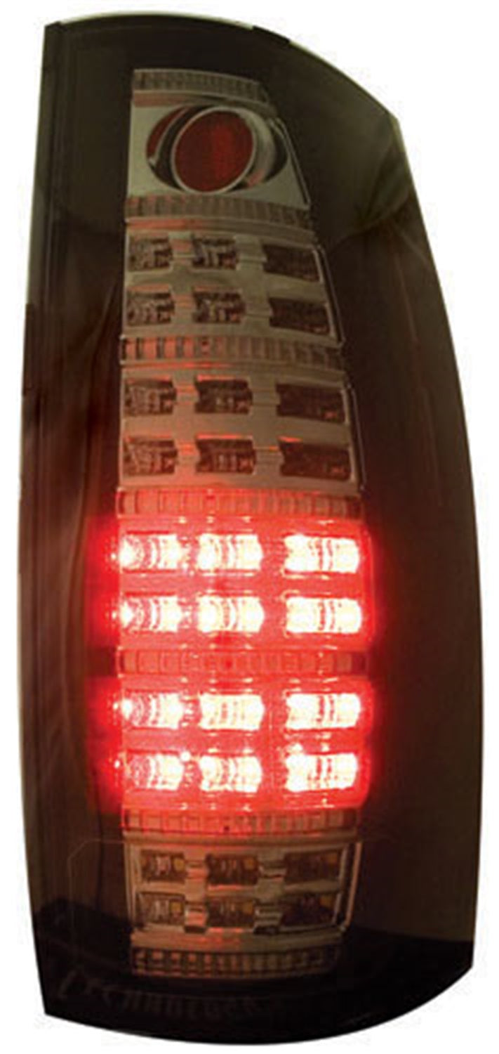 LED Tail Lamps; Fiber Optic And LED; w/LED Reverse; Bermuda Black; IPCW LEDT-612CB