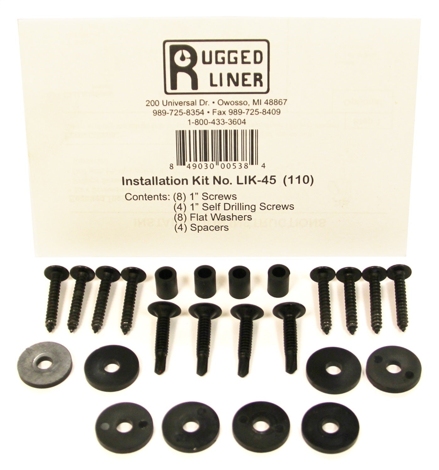 Rugged Liner LIK45 Tailgate Piece Install Kit 14-18 (19 Leg/Lim) Silv/Sierra 1500/15-19 HD w/o CMS Rugged Liner LIK45