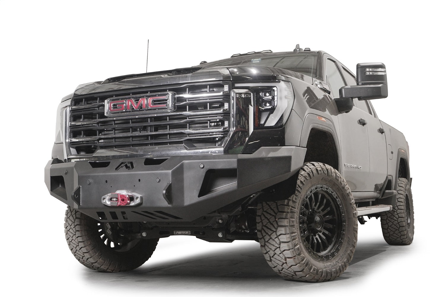 Fab Fours GM24-A6251-1 Premium Winch Front Bumper; w/ No Guard; 2 Stage Black Powder Coat; w/ Sensor; Fab Fours GM24-A6251-1