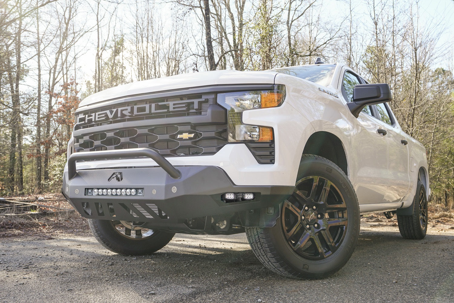 Fab Fours CS22-D5662-1 Vengeance Front Bumper; w/Pre-Runner Guard; Black; For Mount LED Cube Lights; Fab Fours CS22-D5662-1