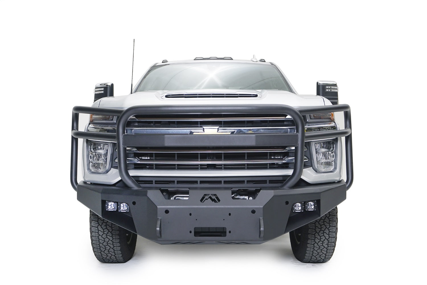 Fab Fours CH20-A4950-B Premium Winch Front Bumper; w/Full Grill Guard Bare; Fab Fours CH20-A4950-B