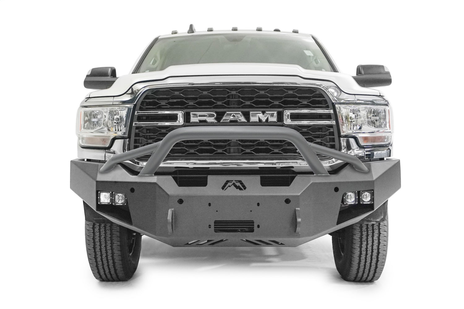Fab Fours DR19-A4452-1 Premium Winch Front Bumper; w/Pre-Runner Guard; Fab Fours DR19-A4452-1