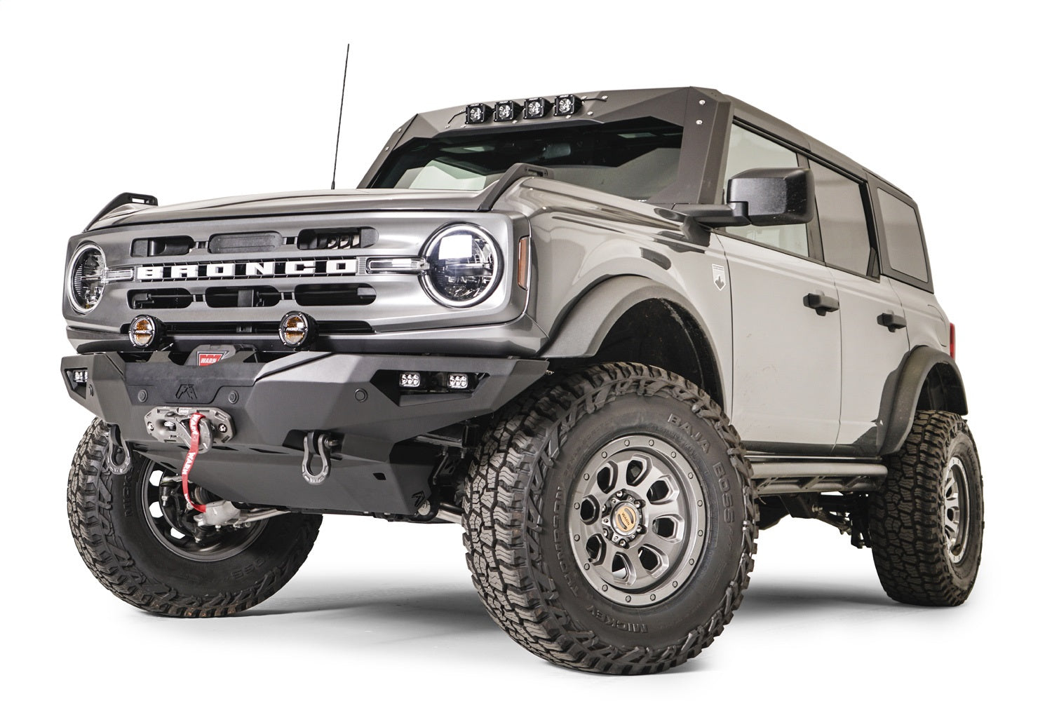 Fab Fours FB21-F5251-B Lifestyle Winch Front Bumper; Uncoated/Paintable; w/No Guard; Fab Fours FB21-F5251-B
