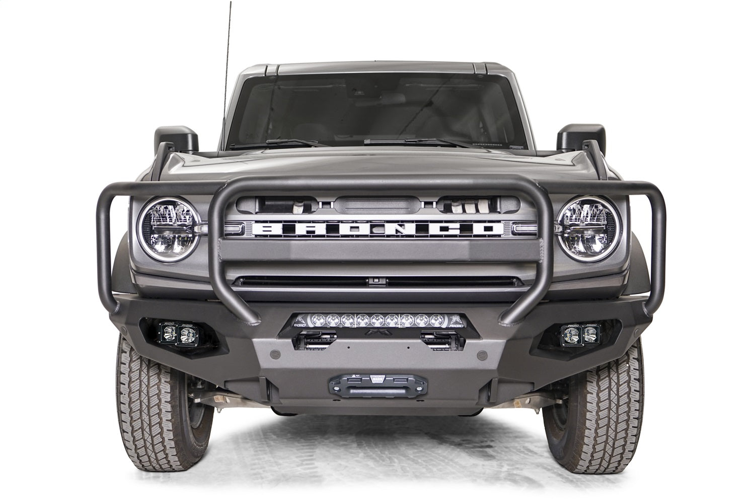 Fab Fours FB21-X5250-B Matrix Front Bumper; w/Full Grill Guard; Bare Steel; Fab Fours FB21-X5250-B