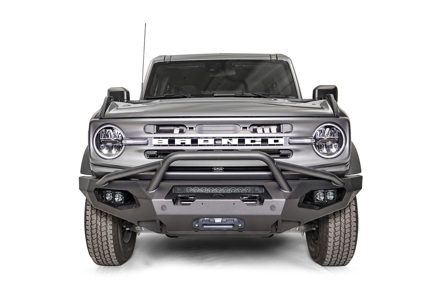 Fab Fours FB21-X5252-B Matrix Front Bumper; w/Pre-Runner Guard; Bare Steel; Fab Fours FB21-X5252-B