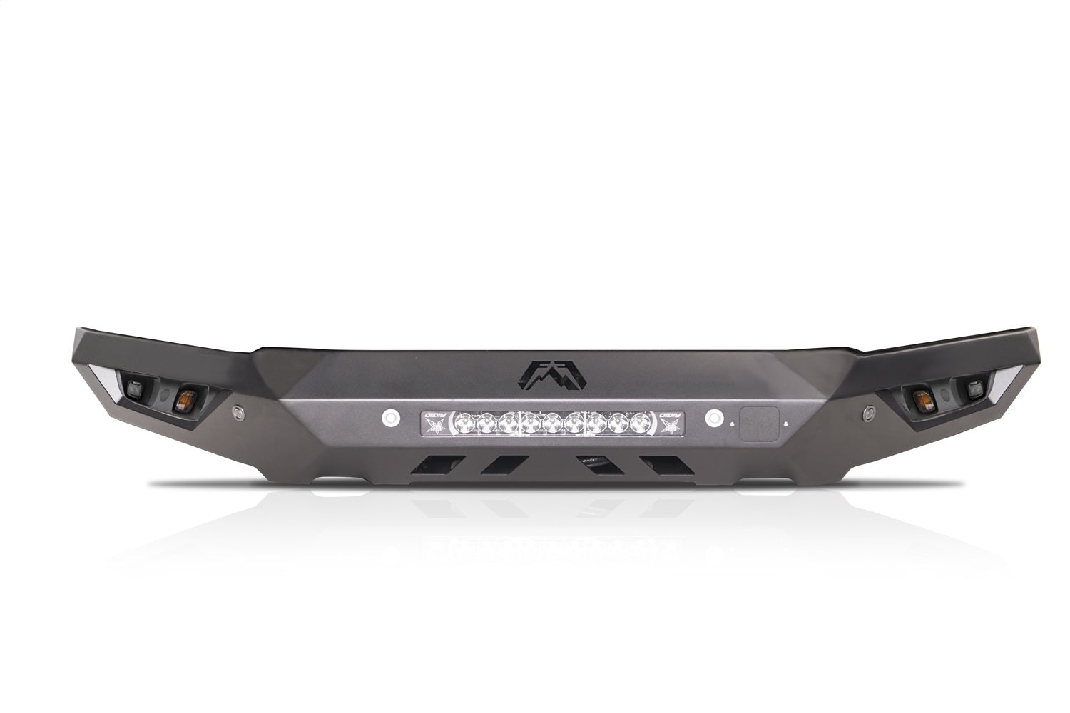 Fab Fours FR24-D6651-B Vengeance Front Bumper; w/No Guard: Plate Steel: Bare; Fab Fours FR24-D6651-B