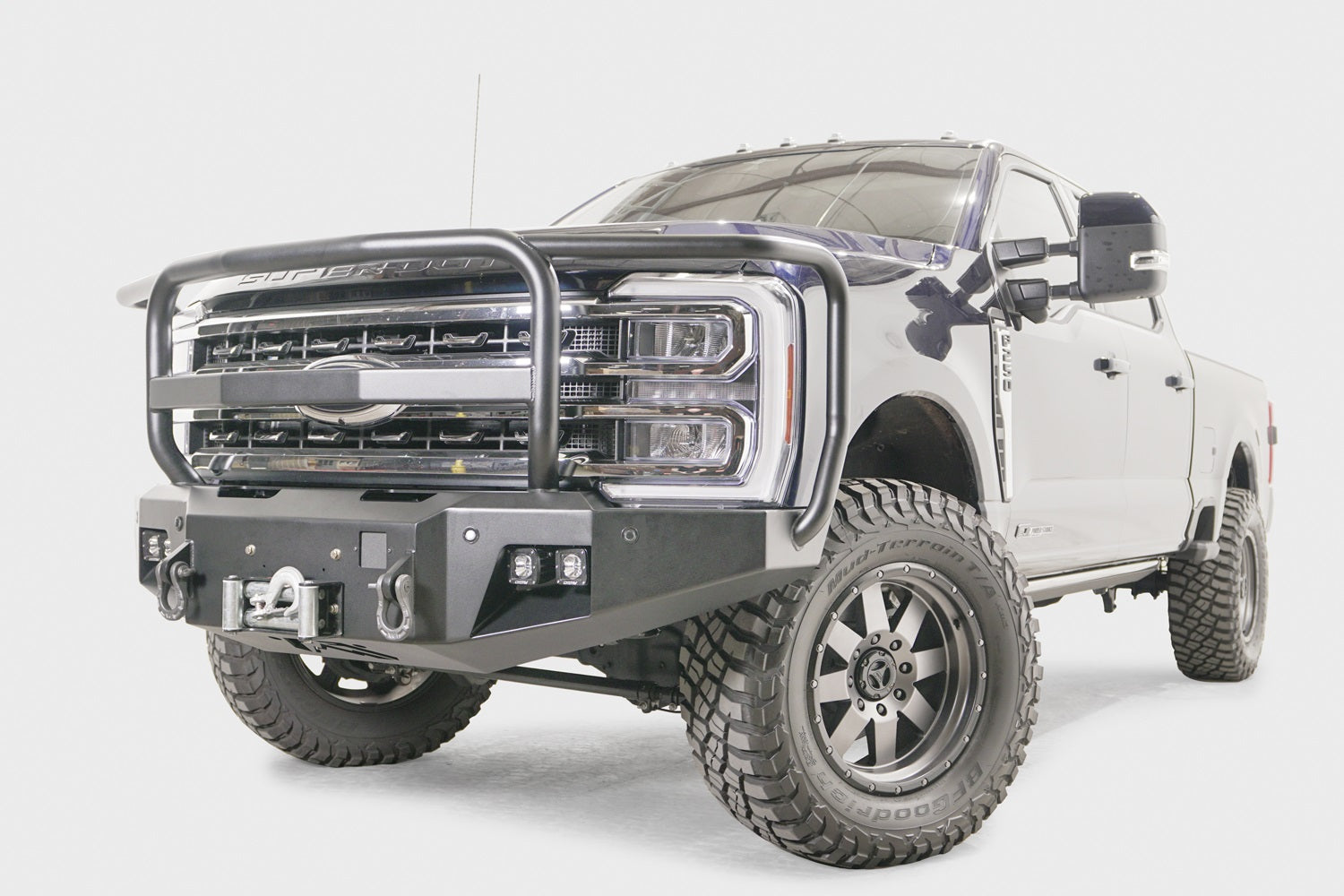 Fab Fours FS23-A5950-B Premium Winch Front Bumper; w/Full Grill Guard; Bare; Fab Fours FS23-A5950-B