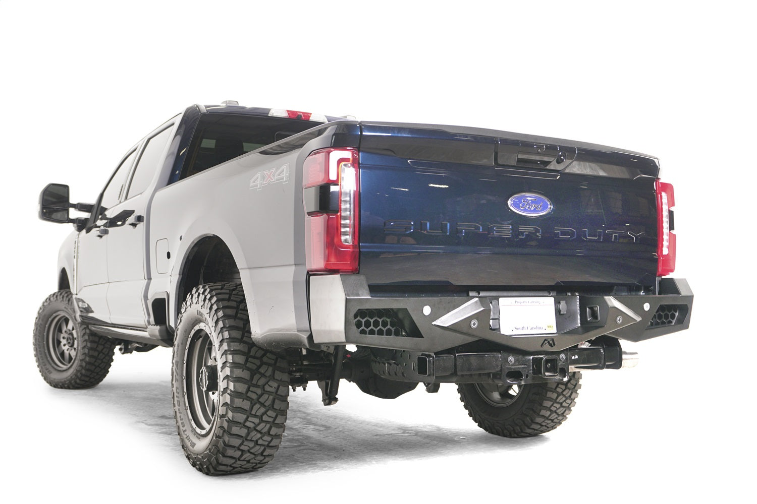 Fab Fours FS23-E5951-B Vengeance Rear Bumper; Bare Steel; Compatible w/Sensor; Fab Fours FS23-E5951-B