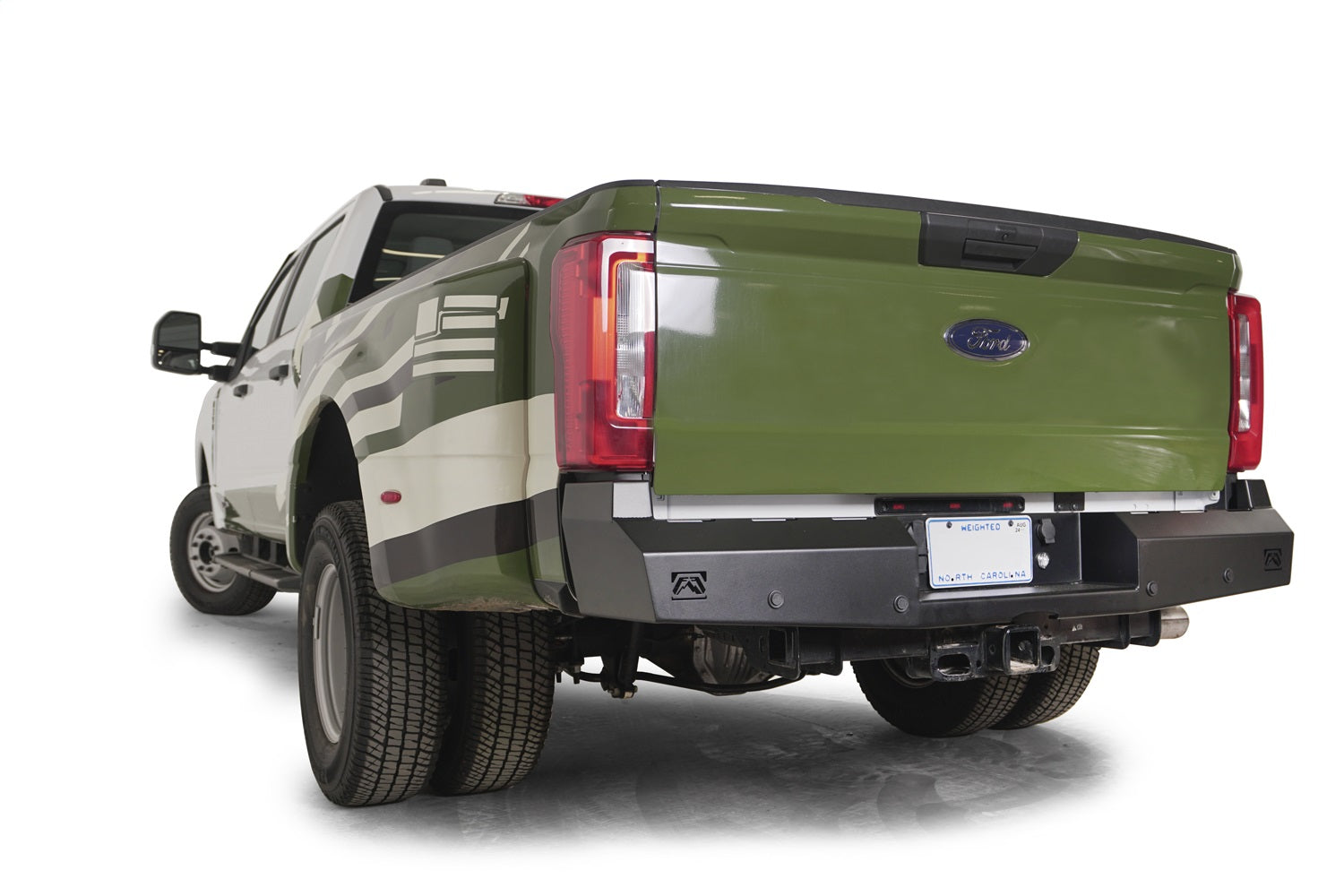Fab Fours FS23-RT5950-1 Red Steel Rear Bumper; Fab Fours FS23-RT5950-1