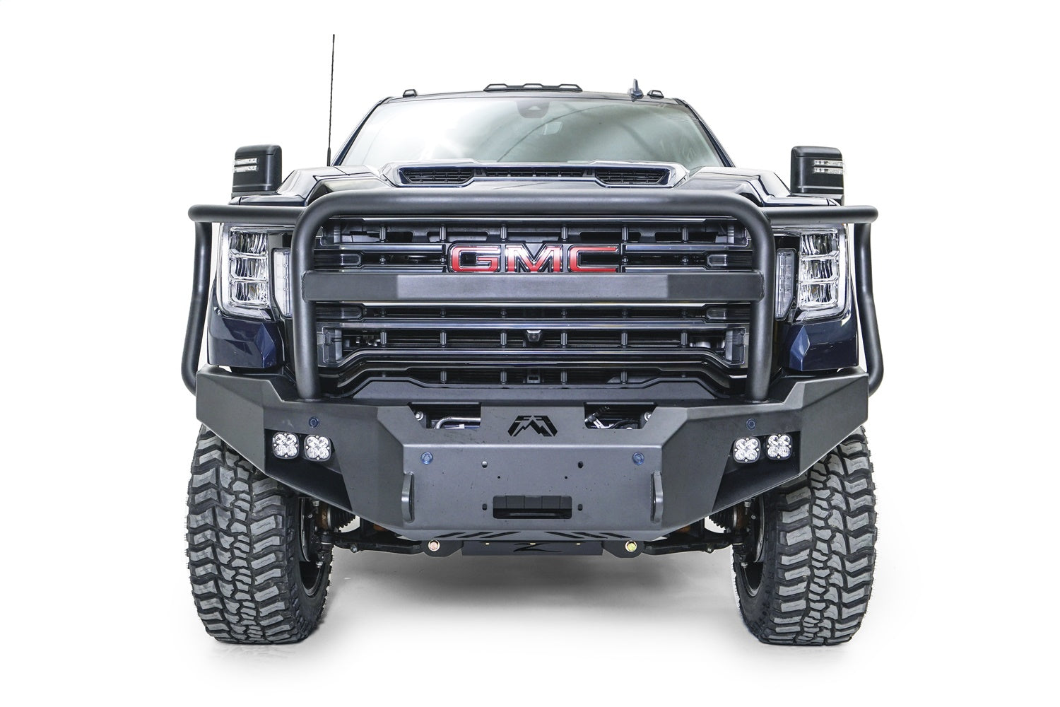 Fab Fours GM20-A5050-B Premium Winch Front Bumper; w/Full Grill Guard Bare; Fab Fours GM20-A5050-B
