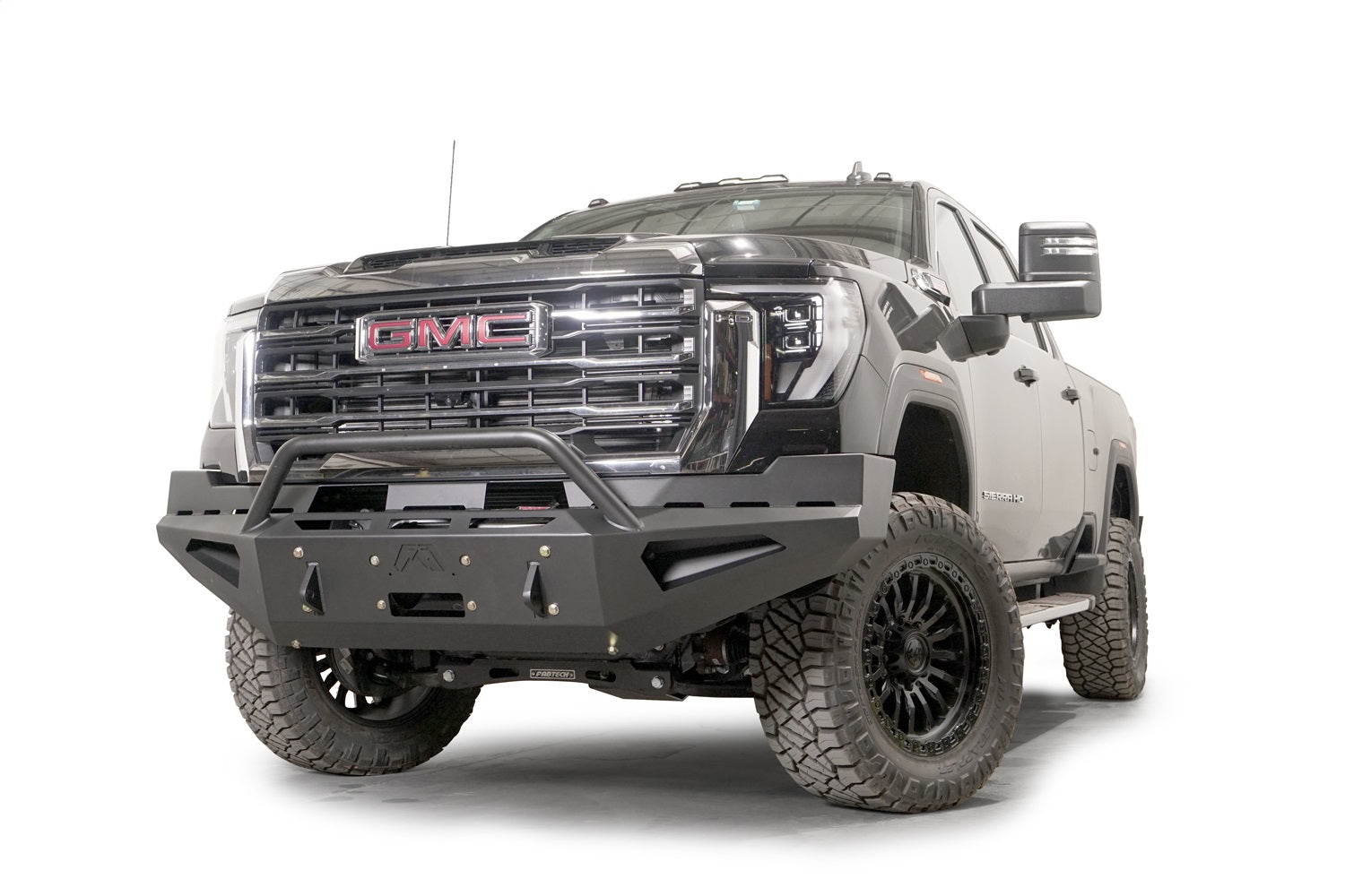 Fab Fours GM24-RS6262-1 Red Steel Front Bumper; w/ Pre-Runner Guard; Fab Fours GM24-RS6262-1