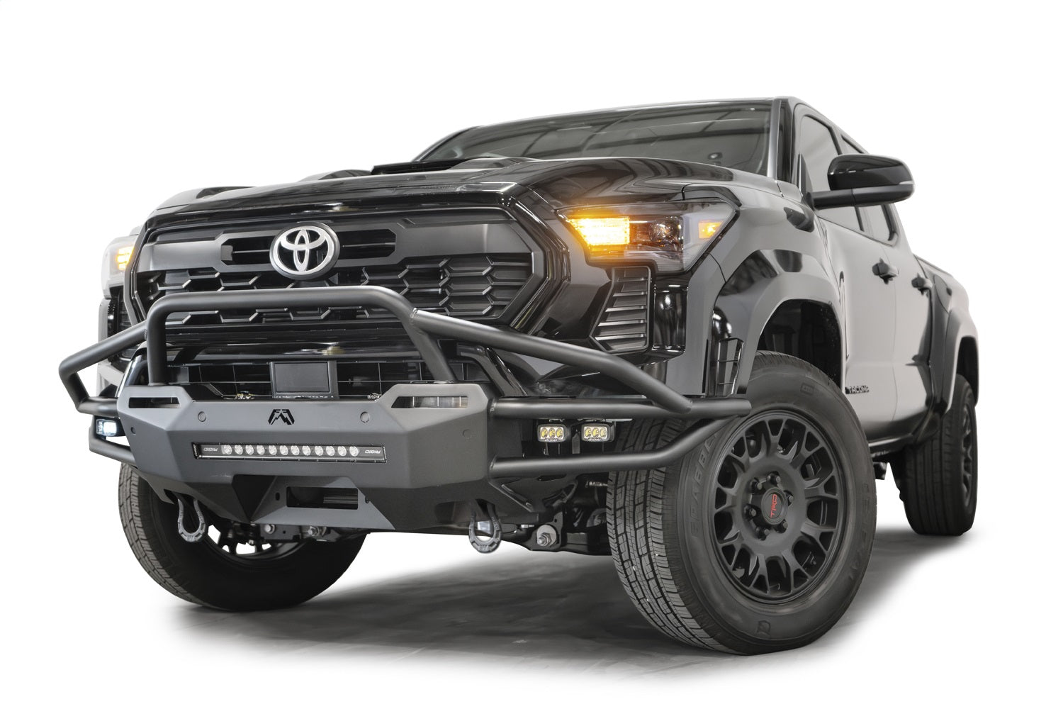 Fab Fours TB24-02-1 Vengeance Winch Front Bumper; w/Pre-Runner Guard; Black Powder Coated; Fab Fours TB24-02-1