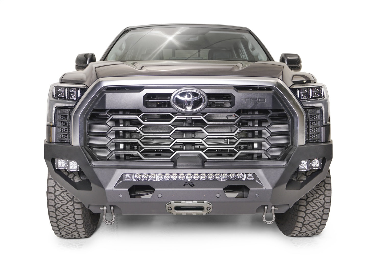 Fab Fours TT22-X5451-1 Matrix Front Bumper; 2 Stage Black Powder Coated; No Guard; Fab Fours TT22-X5451-1