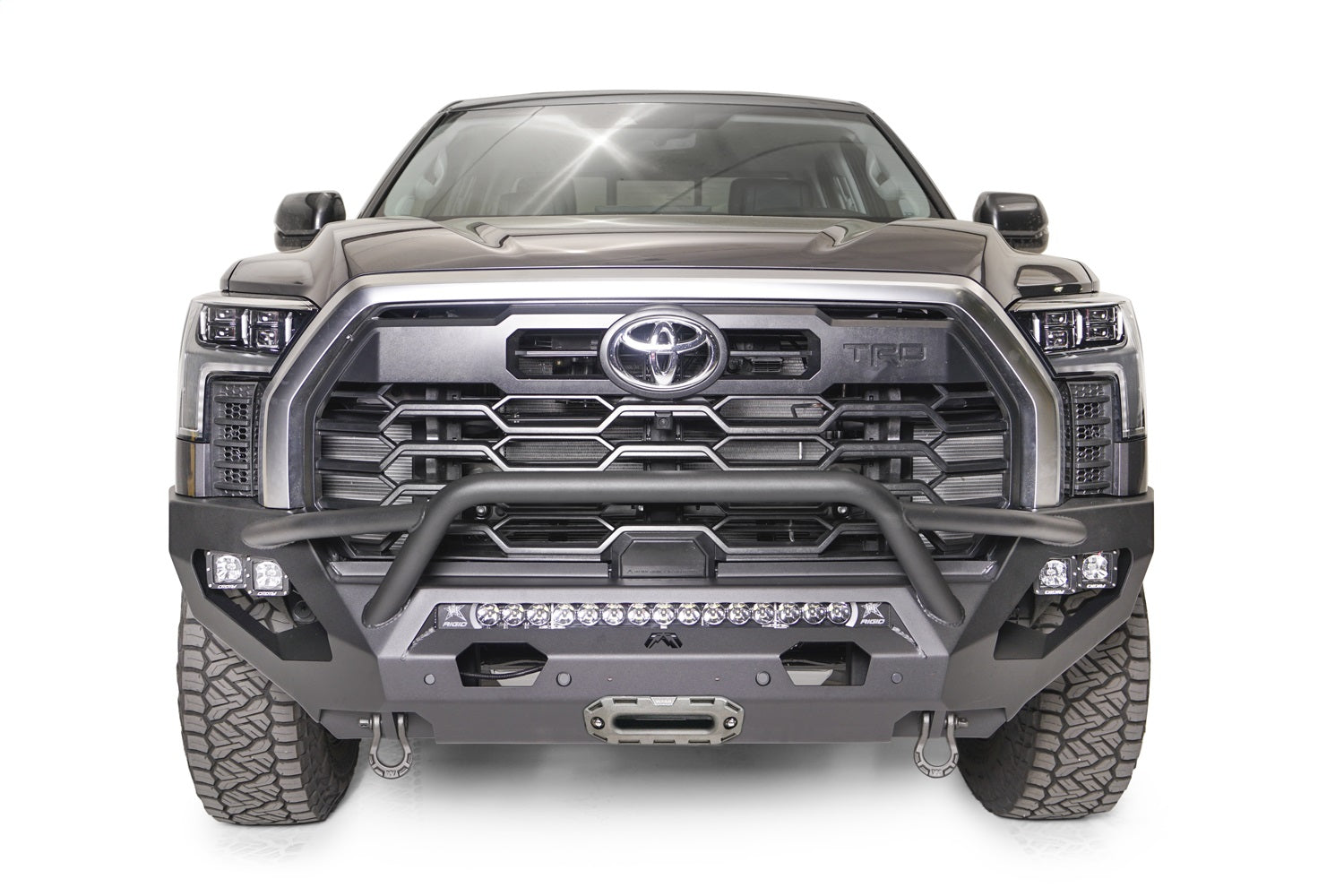 Fab Fours TT22-X5452-B Matrix Front Bumper; Uncoated/Paintable; w/Pre-Runner Guard; Fab Fours TT22-X5452-B