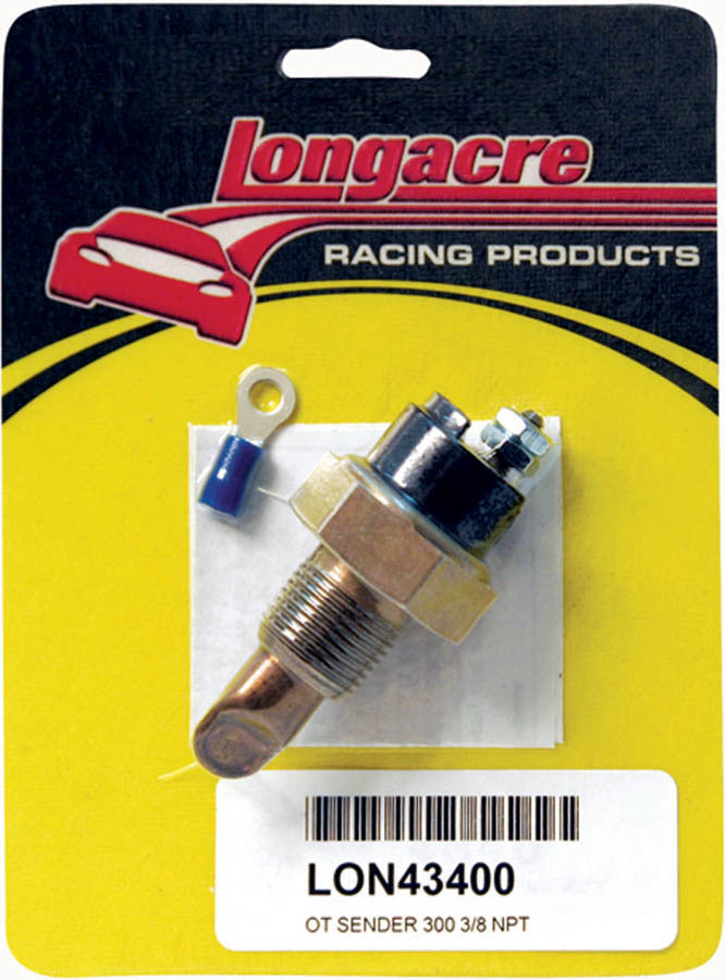 Longacre 52-43400 Oil Temp Sender 3/8in. NPT 300 Deg Longacre 52-43400
