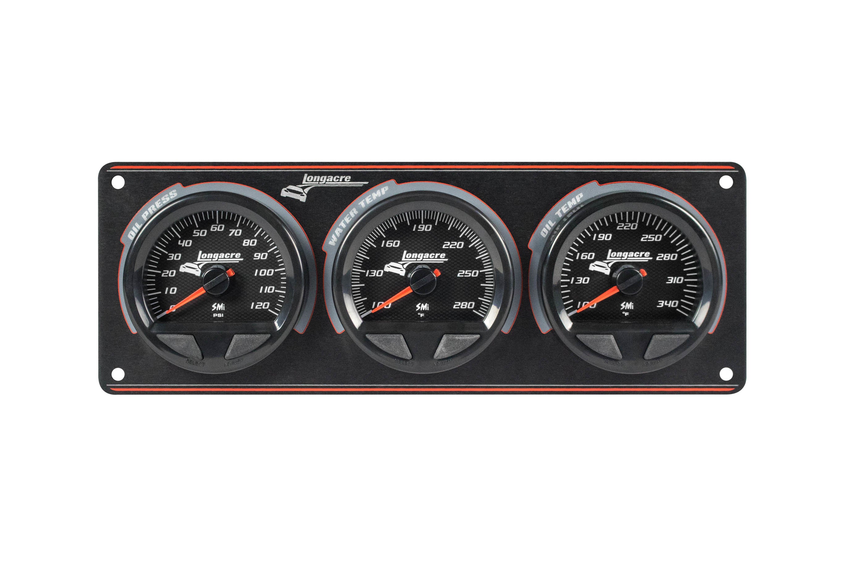 Longacre 52-44561 Waterproof SMI 3 Gauge Panel OP/WT/OT Longacre 52-44561