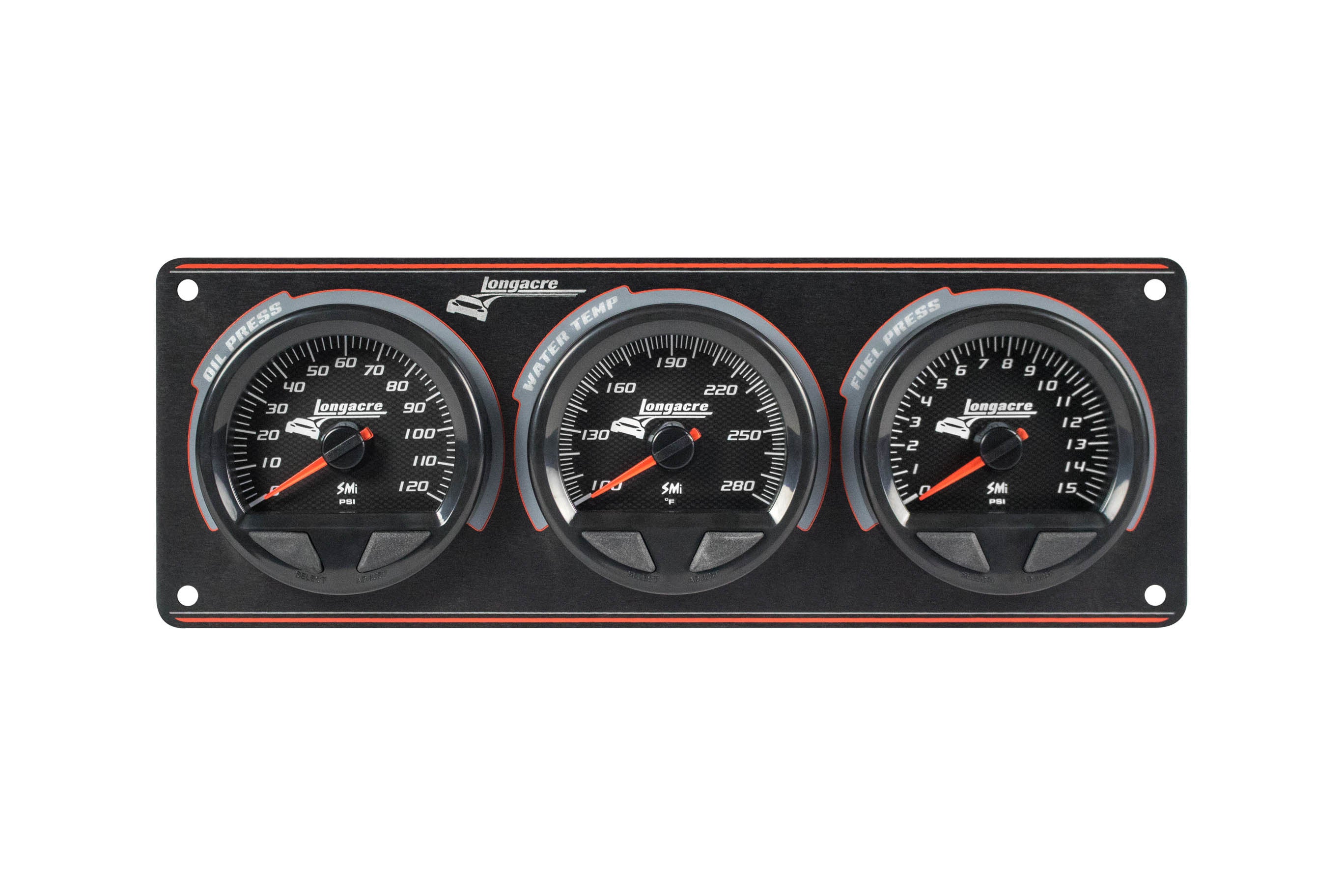 Longacre 52-44562 Waterproof SMI 3 Gauge Panel OP/WT/FP Longacre 52-44562