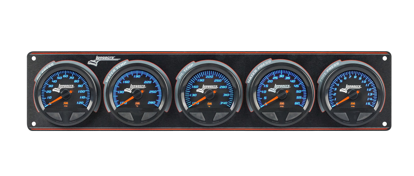 Longacre 52-44570 Waterproof SMI 5 Gauge Panel OP/WT/OT/WP/FP Longacre 52-44570