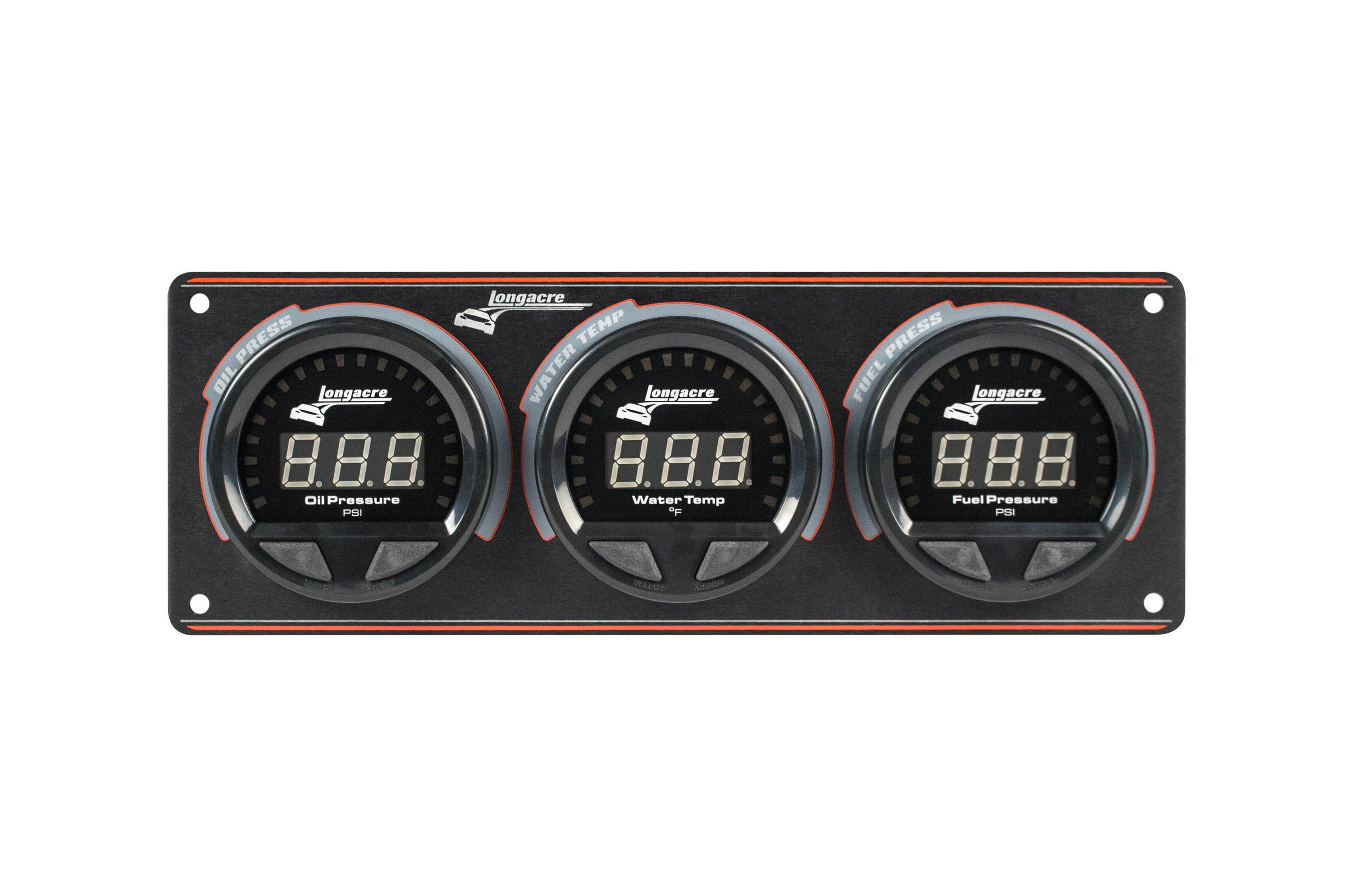 Longacre 52-44662 Waterproof LED 3 Gauge Panel OP/WT/FP Longacre 52-44662