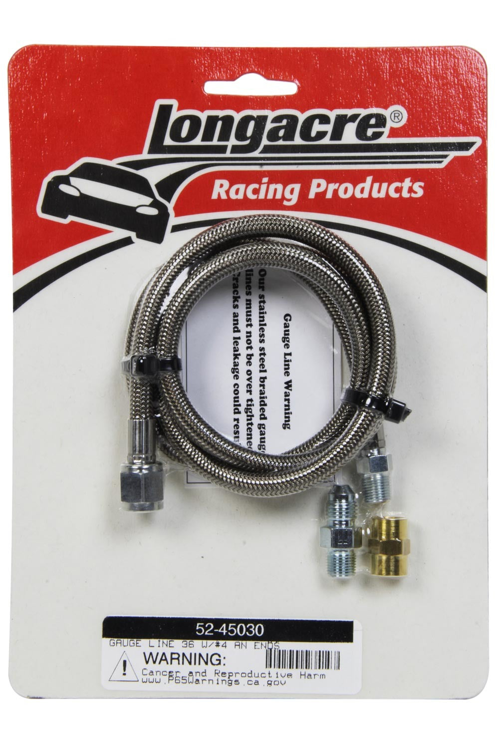 Longacre 52-45030 Steel Braided Gauge Line 36in Longacre 52-45030