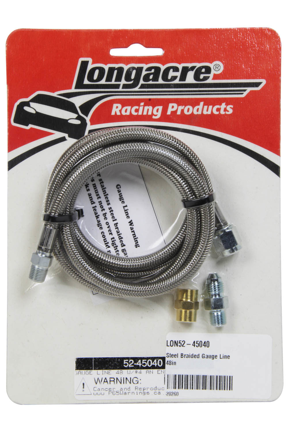 Longacre 52-45040 Steel Braided Gauge Line 48in Longacre 52-45040