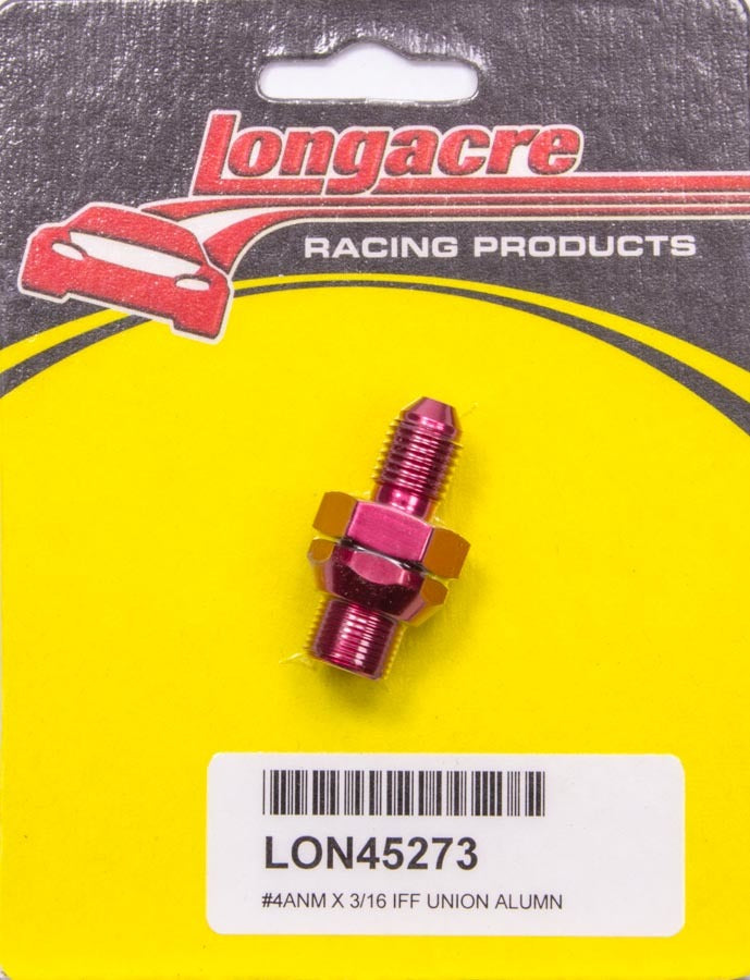 Longacre 52-45273 Brake Fitting #4-3/16in Bulkhead Longacre 52-45273